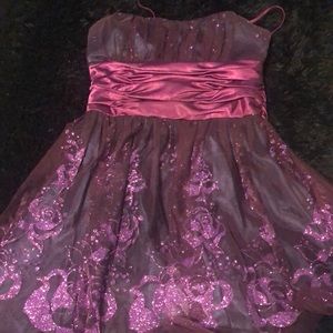 Purple short formal dress